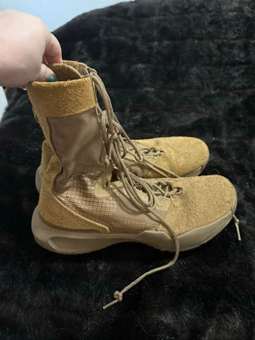 Nike SFB B1 NBY Leather Tactical Military Boots Coyote DD0007-900 Mens Size 11.5